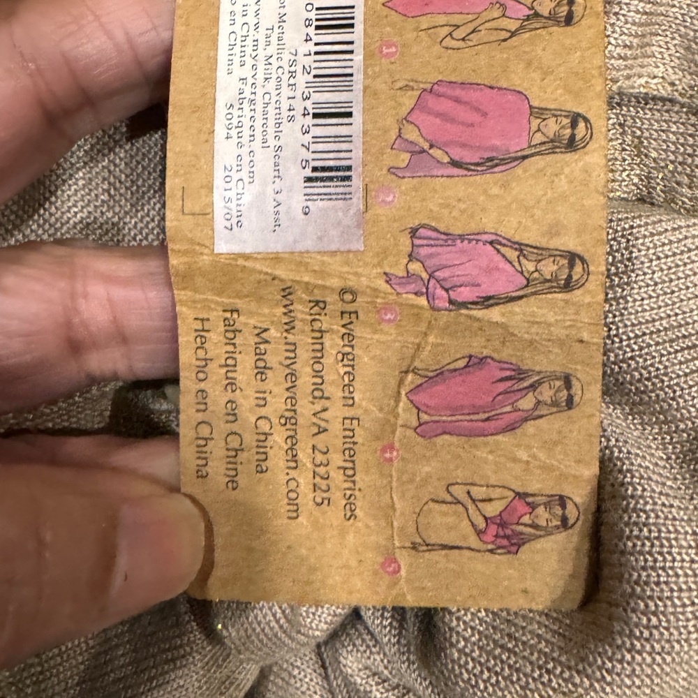 Blossom Boutique convertible Scarf Wrap with multiple styling options  NWT